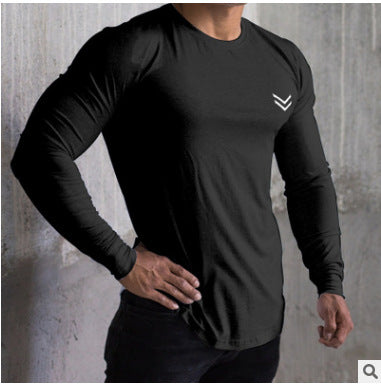 Men’s Long Sleeve Sports Shirt – Loose Fit Quick Dry Training Top