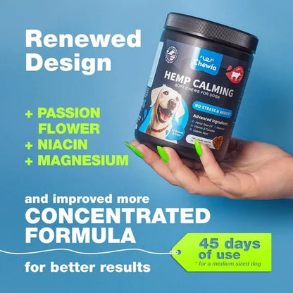 Hemp Calming Chews for Dogs – Anxiety Relief Treats for Stress & Relaxation