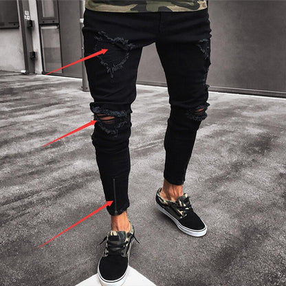 Men’s Ripped Basic Jeans
