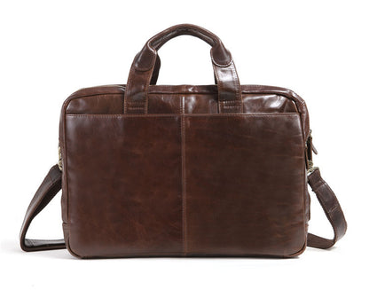 Men’s Cowhide Leather Business Briefcase – Laptop Bag