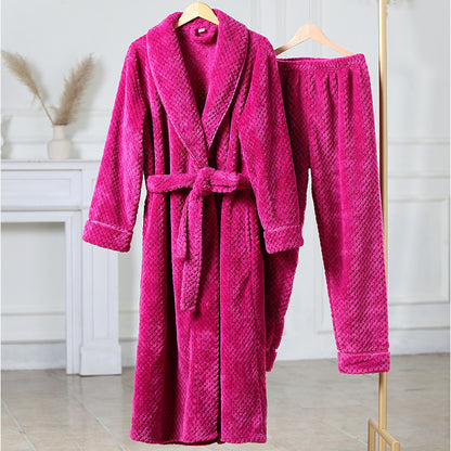 Men’s Flannel Thermal Pajamas Set – Warm Comfortable Sleepwear