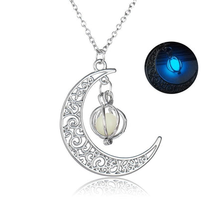 Fashion Moon Luminous Necklace – Healing Pendant for Women