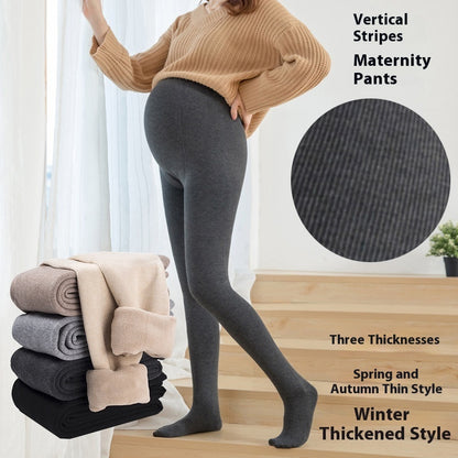 Maternity Cotton Pantyhose – Striped Winter