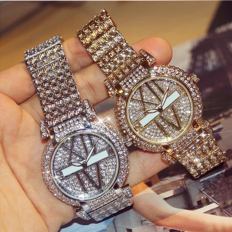 Luxury Diamond Women’s Quartz Watch – Fashion Stainless Steel Bracelet