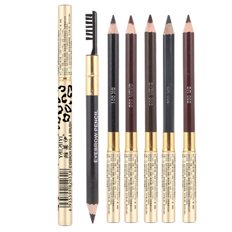 Yalaiyi Leopard Print Eyebrow Pencil – Waterproof, Long-Lasting, Natural Look