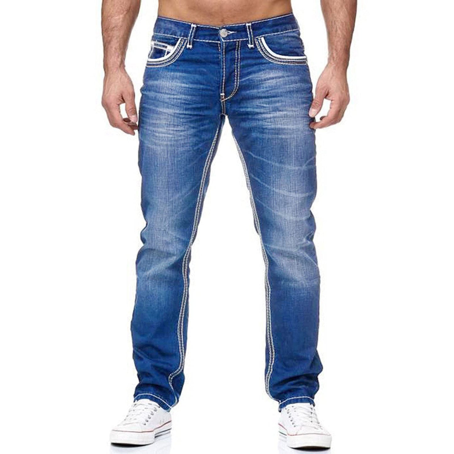 Men’s Straight Fit Jeans with Pockets