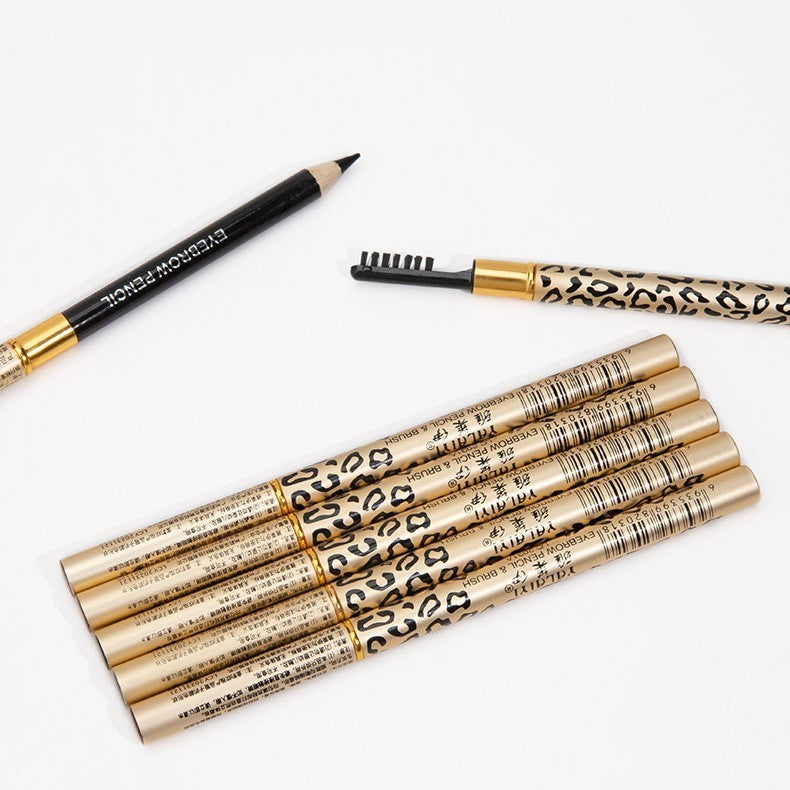 Yalaiyi Leopard Print Eyebrow Pencil – Waterproof, Long-Lasting, Natural Look
