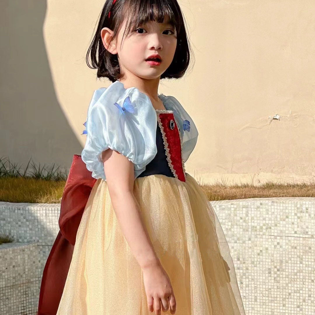 Girls’ Short Sleeve Dress – Big Bow Performance Wear