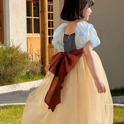 Girls’ Short Sleeve Dress – Big Bow Performance Wear