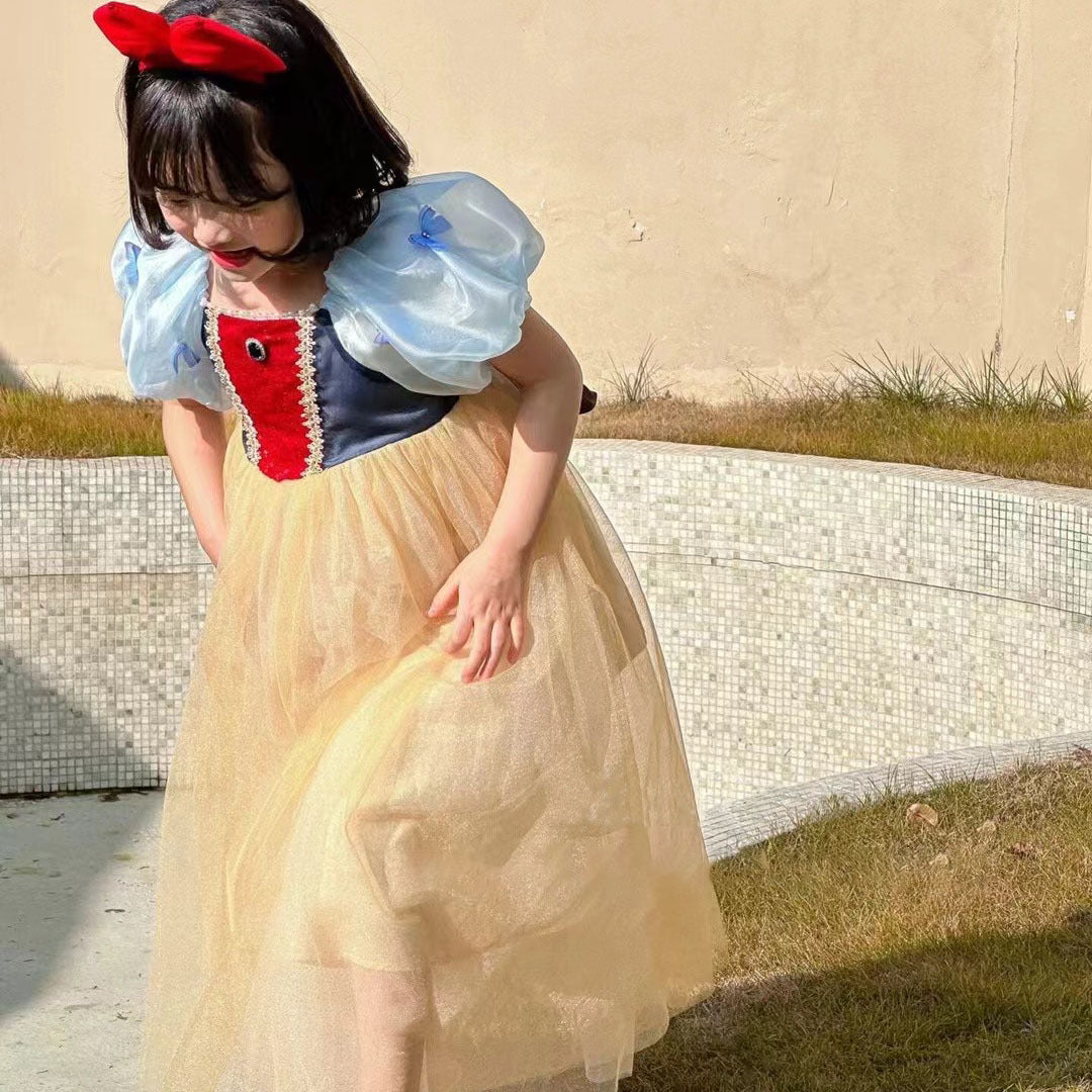 Girls’ Short Sleeve Dress – Big Bow Performance Wear