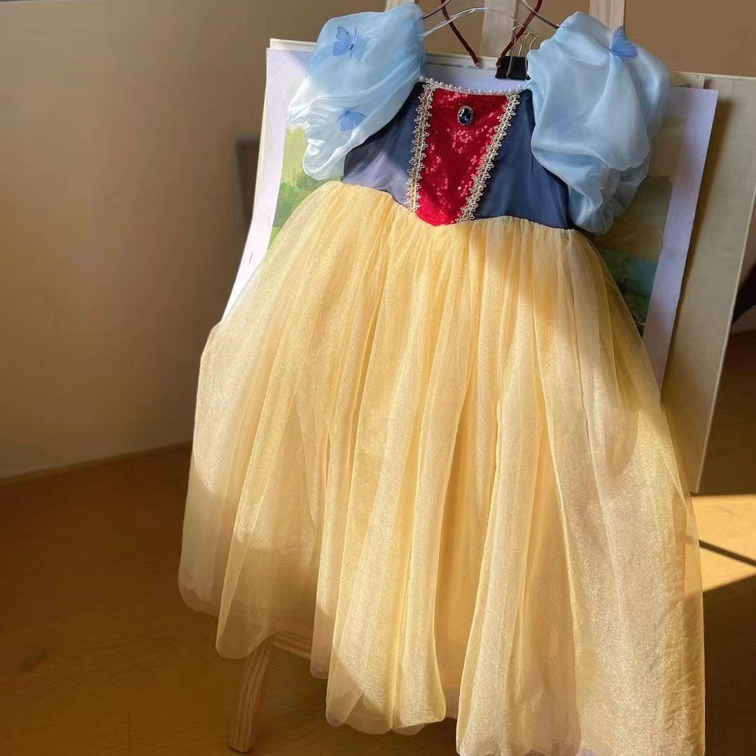 Girls’ Short Sleeve Dress – Big Bow Performance Wear