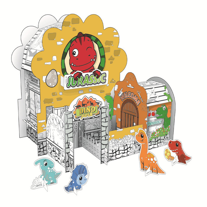 3D Puzzle Model Painting Graffiti House