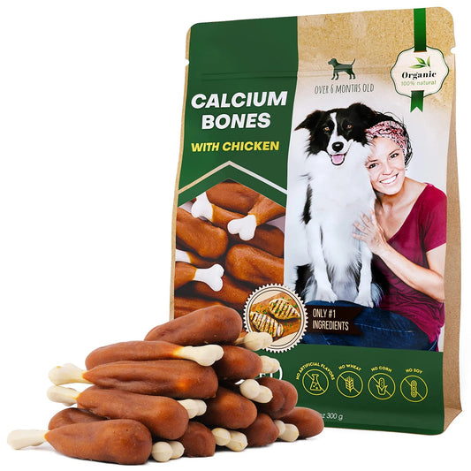 Dog Calcium Bones with Chicken – Rawhide-Free Healthy Training Chew Treats