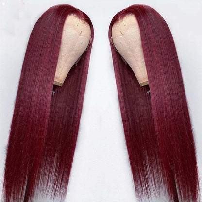 Long Straight Front Lace Wig – Full Headgear Smooth Hair