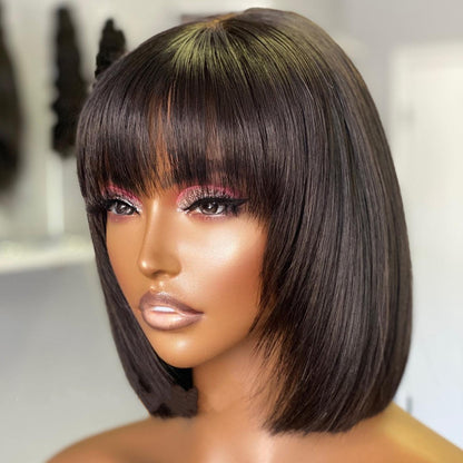 Su Bob Human Hair Lace Wig – Short Stylish Bob