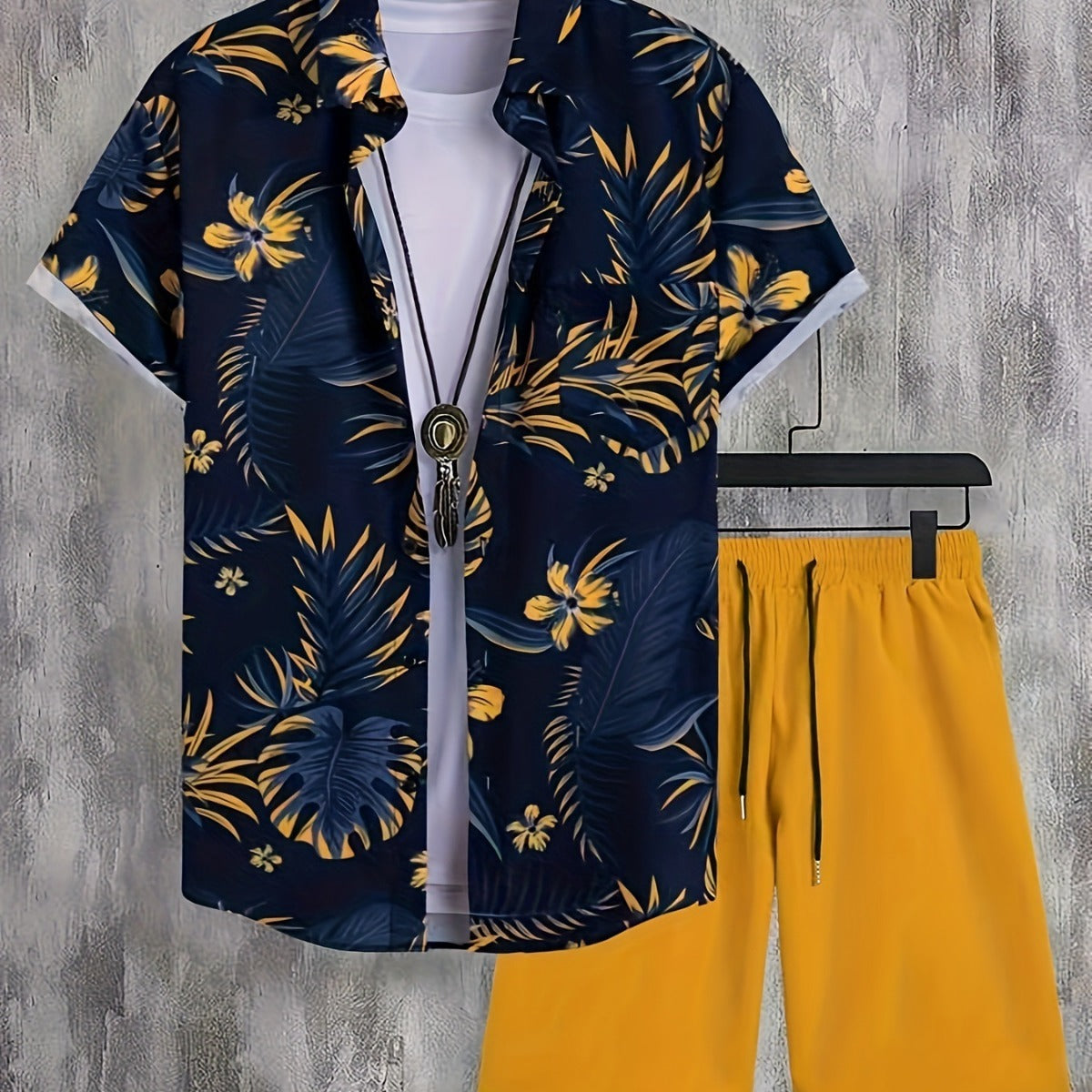 Men’s Leisure Set – Short Sleeve Shirt & Shorts