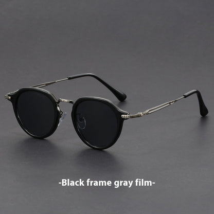 Metal Circle Frame Sunglasses UV Men And Women Sun Glasses