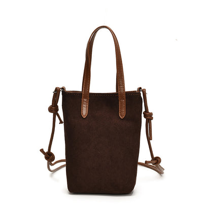 Leopard Print Crossbody Bag – Retro Suede Shoulder Purse for Women