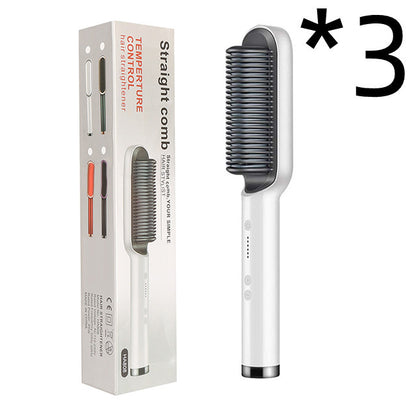 2-in-1 Hair Straightener & Curling Hot Comb – Electric Hair Brush