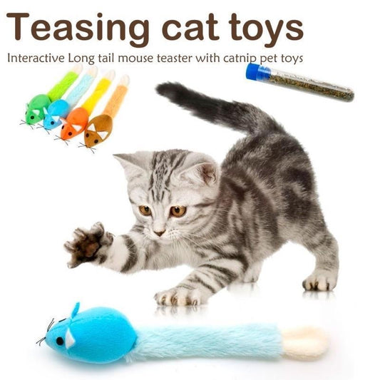 Long Tail Mouse Cat Teaser Toy