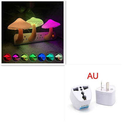 LED Mushroom Night Light – Plug-in Sensor Lamp for Home & Bedroom