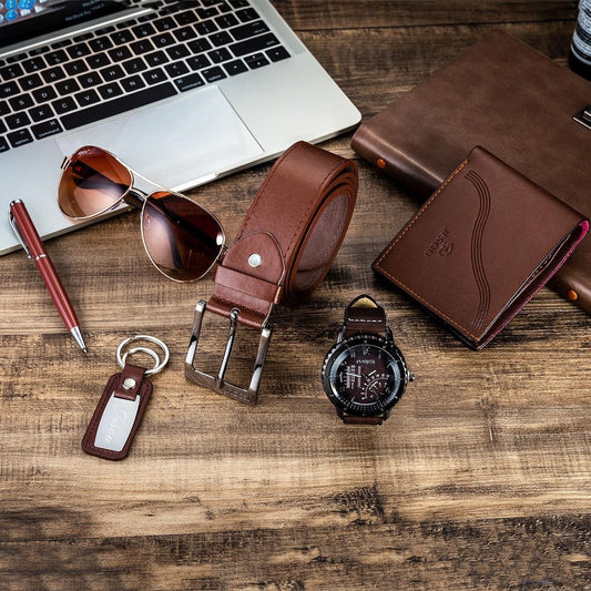 Men’s Watch, Wallet, Sunglasses & Belt Gift Set