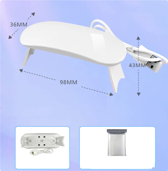USB LED Nail Light – 6W Portable Light Therapy Machine for Quick Nail Drying