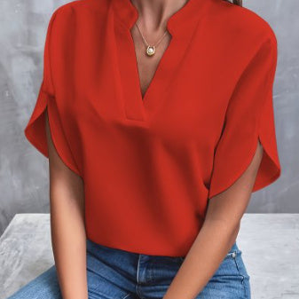 Women’s Summer V-Neck Chiffon Shirt