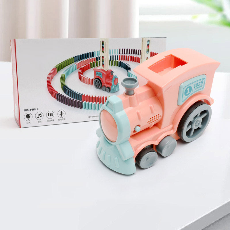 Automatic Domino Train Toy – Electric Block-Laying Puzzle Car