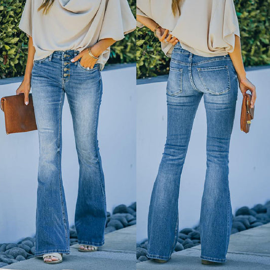 Women’s High Waist Bell Bottom Jeans