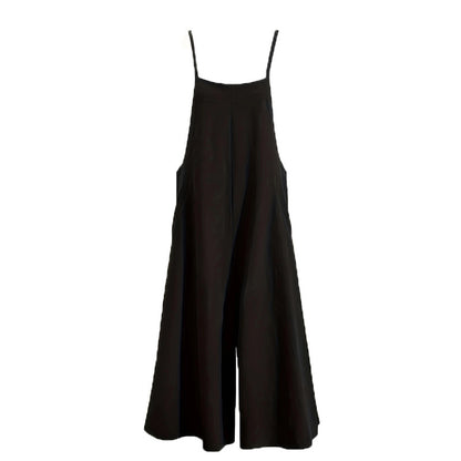 Plus Size Women’s Sleeveless Casual Jumpsuit with Pockets