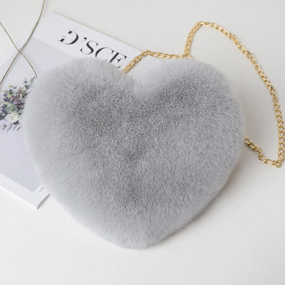 Love Plush Chain Shoulder Bag for Women – Valentine’s Day Party Bag