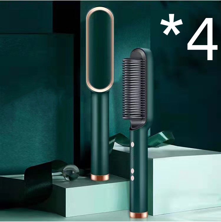 2-in-1 Hair Straightener & Curling Hot Comb – Electric Hair Brush