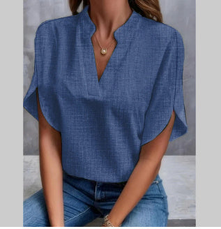Women’s Summer V-Neck Chiffon Shirt