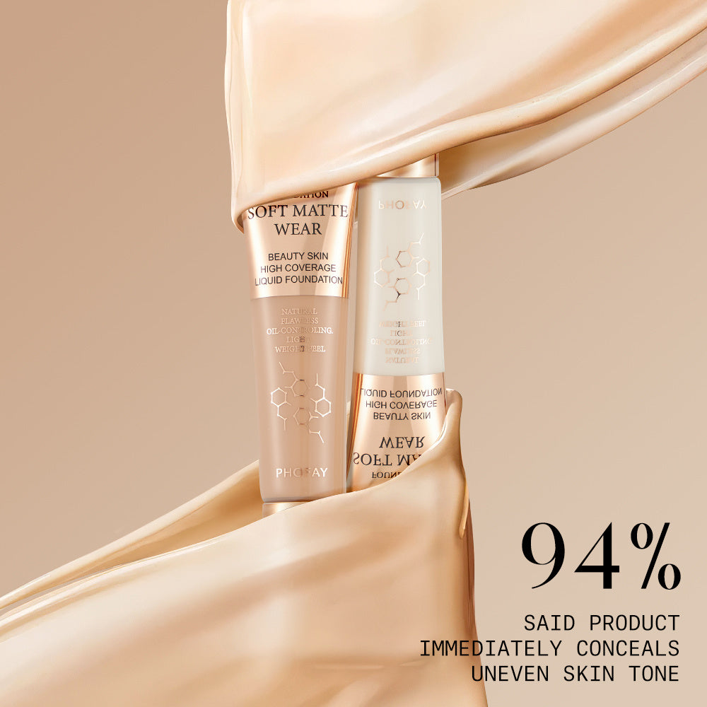 "PHOFAY Full Coverage Liquid Foundation Makeup"