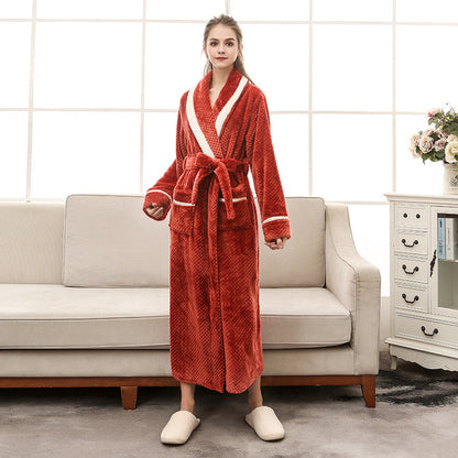 Couple Winter Pajama & Bathrobe Set – Cozy Couple Gown