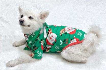 "Family Christmas Pajamas Set Matching Santa Claus Print Sleepwear"