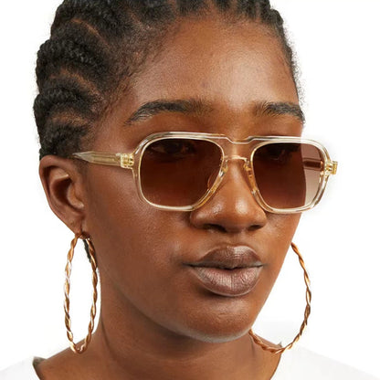Vintage With Large Rims Driving Sunglasses Women