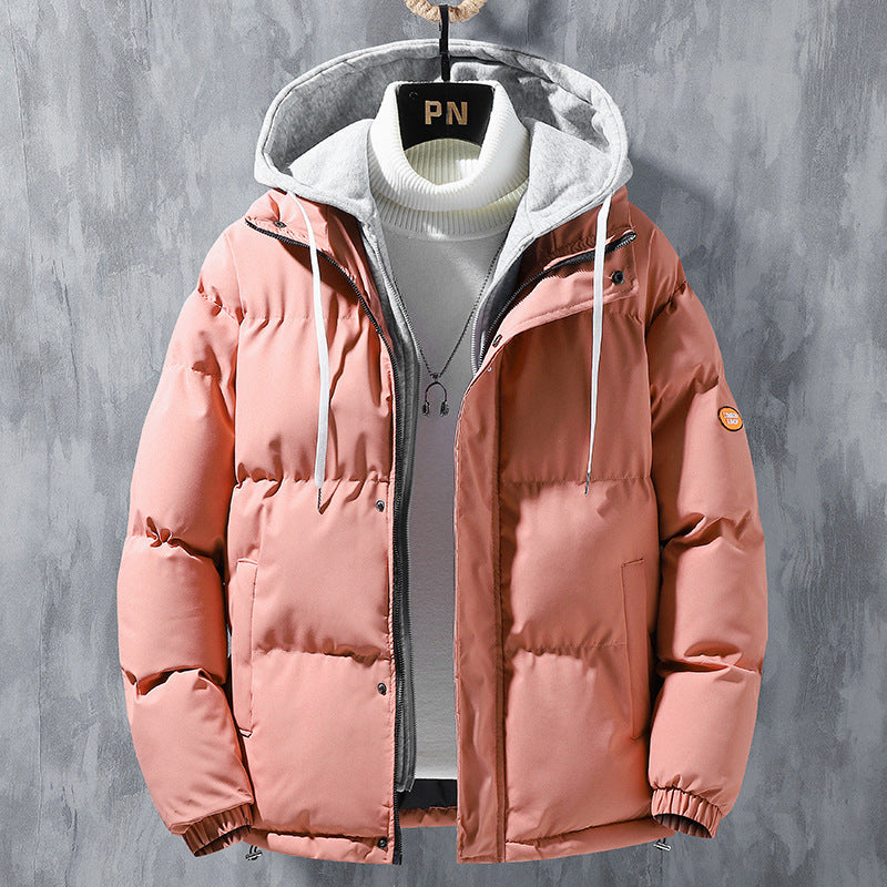 Men’s Hooded Winter Jacket – Thick Windproof Cotton Coat