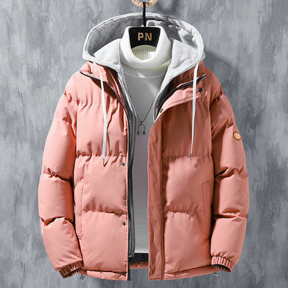 Men’s Hooded Winter Jacket – Thick Windproof Cotton Coat