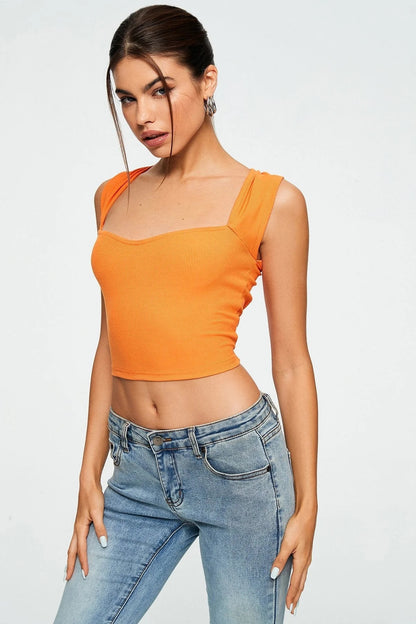 Women’s Sweetheart Ribbed Crop Top