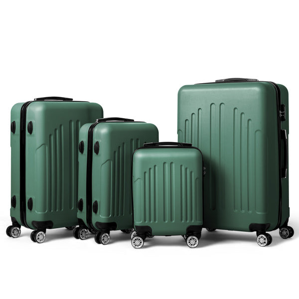 4-in-1 Vertical Stripe Luggage Set – Spinner Suitcase