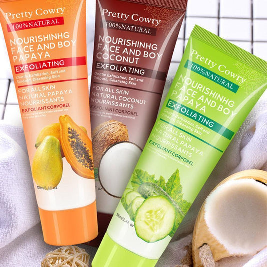 Cucumber Coconut Papaya Exfoliating Gel – Face & Body Cleanser 100ml