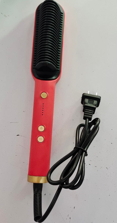 2-in-1 Hair Straightener & Curling Hot Comb – Electric Hair Brush