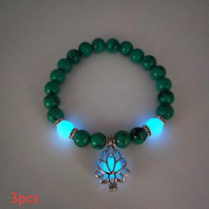 Luminous Lotus Natural Stone Healing Bracelet