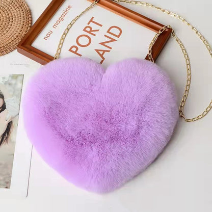 Love Plush Chain Shoulder Bag for Women – Valentine’s Day Party Bag
