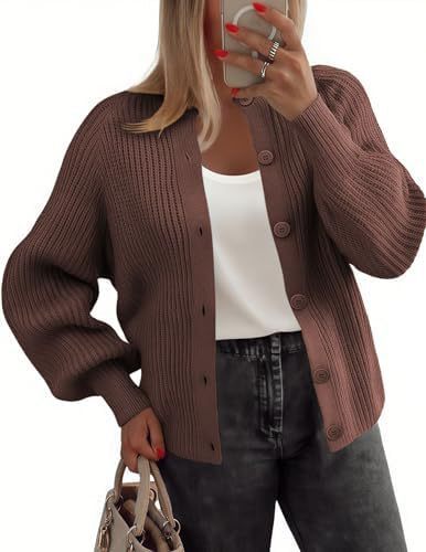 Women’s Round Neck Buckle Cardigan