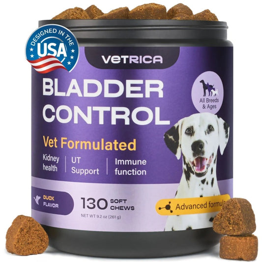 Dog UTI & Bladder Support Chews – Duck Flavor Cranberry D-Mannose Soft Treats for Urinary & Kidney Health