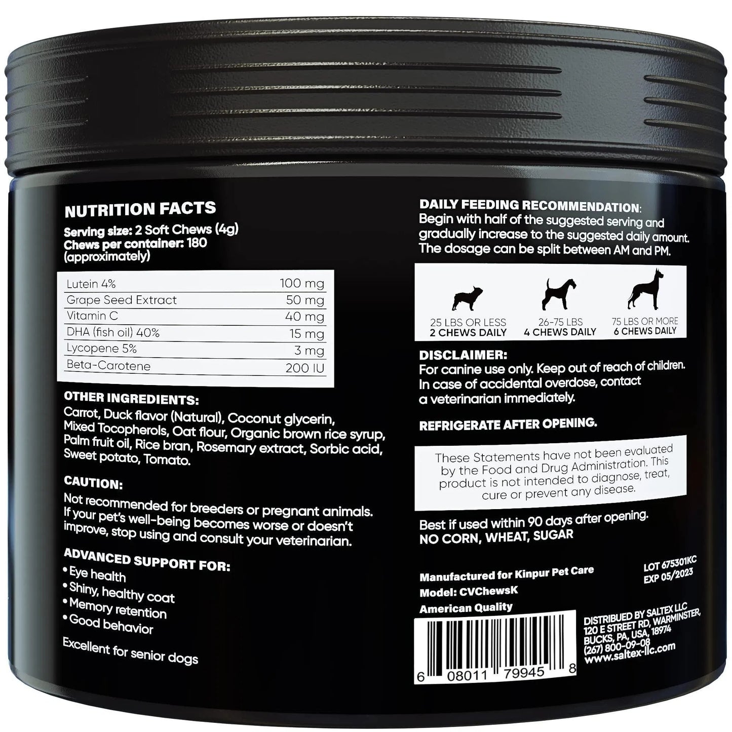 Dog Eye Vitamins – Vision & Tear Stain Support with Immune-Boosting Nutrients