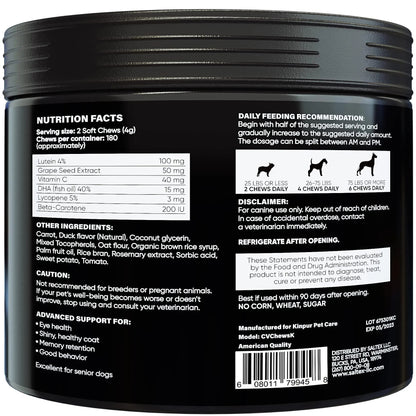 Dog Eye Vitamins – Vision & Tear Stain Support with Immune-Boosting Nutrients